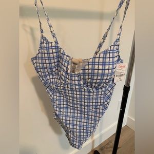 TORY BURCH - Plaid underwire swimsuit - Century 21